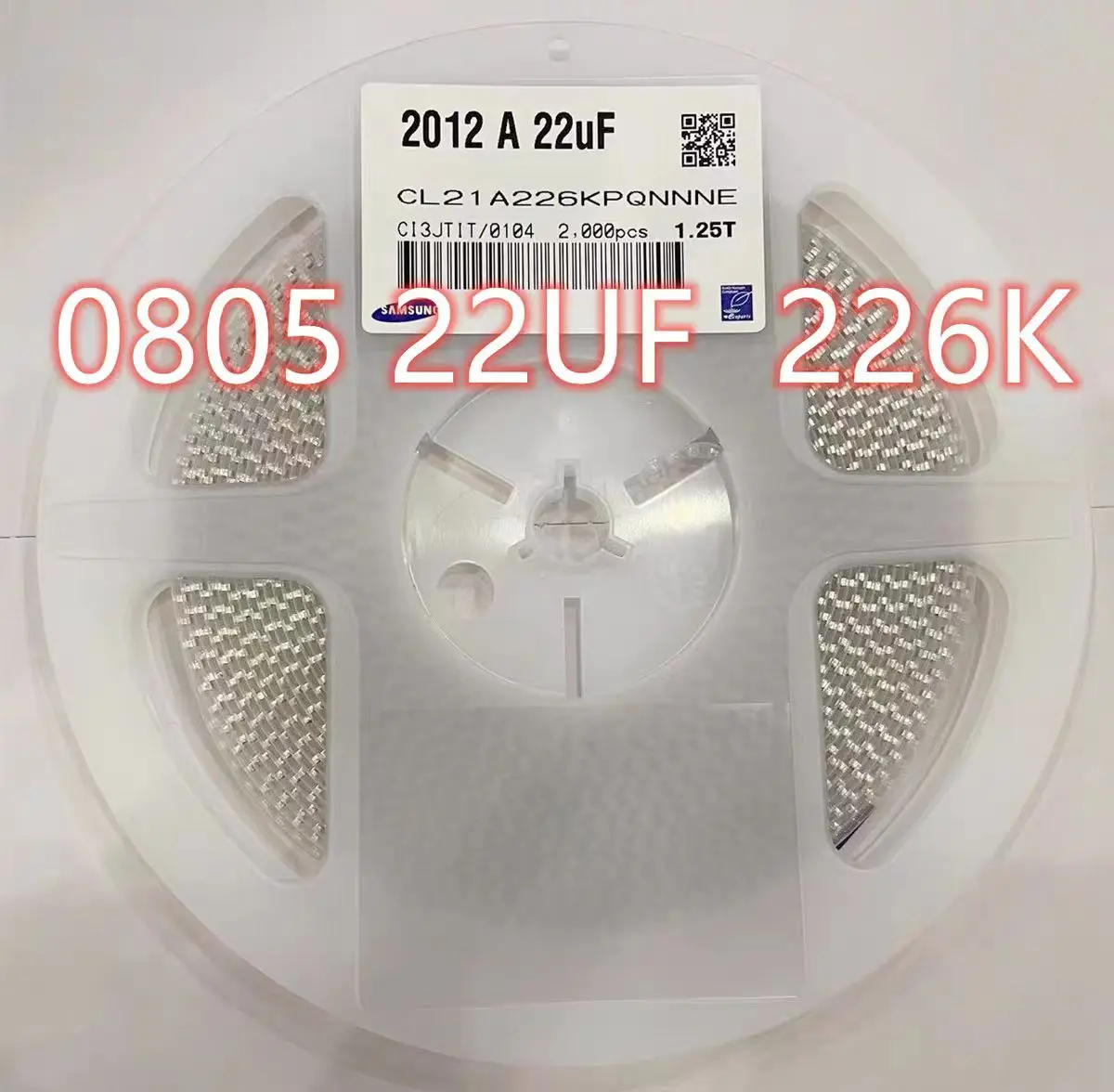 

2000PCS/LOT Capacitor 0805 22UF 226K 20% 16V