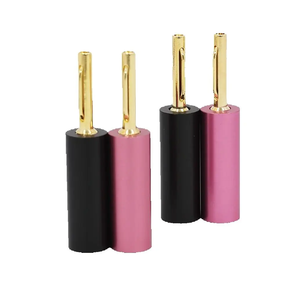 Wholesale Gold Plated Banana Plugs, 5mm Audio Speaker Male No solder Connector plug