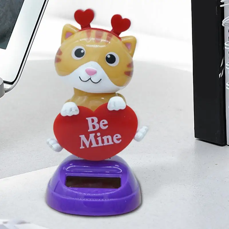 Solar Dancing Animal Dancing Animal Desktop Figures Cute Dashboard Figure Valentine's Day Animal Table Ornament for Car