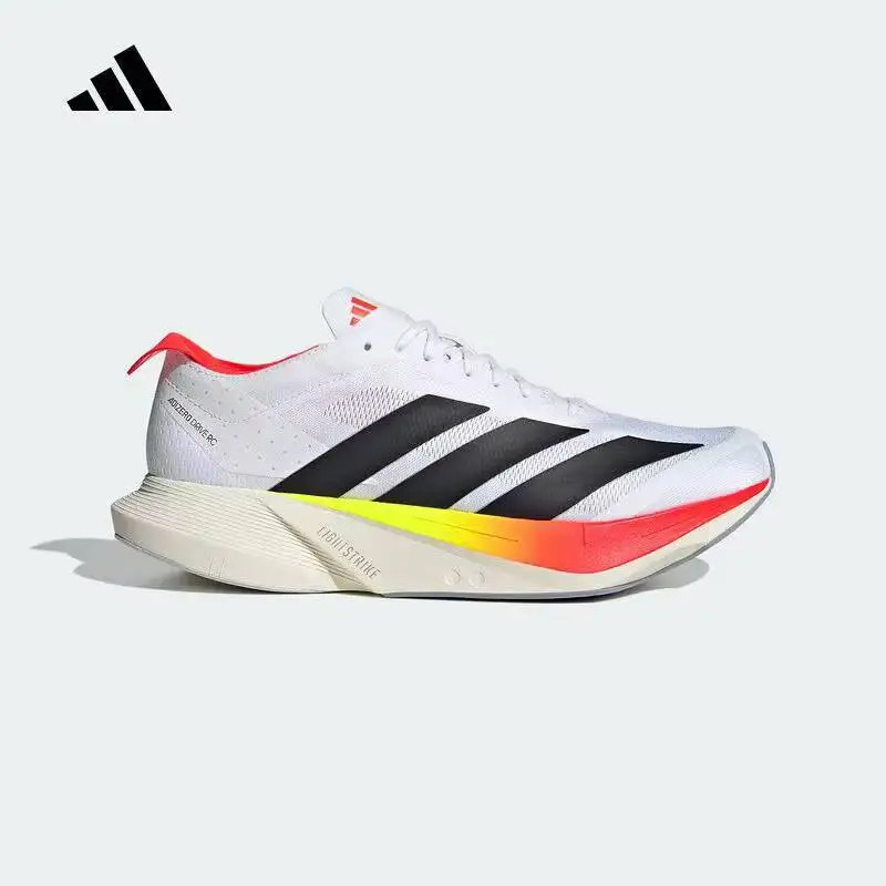 Zapatillas Adidas Running Blancas, Negras y Rojas Fluorescentes, Deportivas JR9380 para Hombre