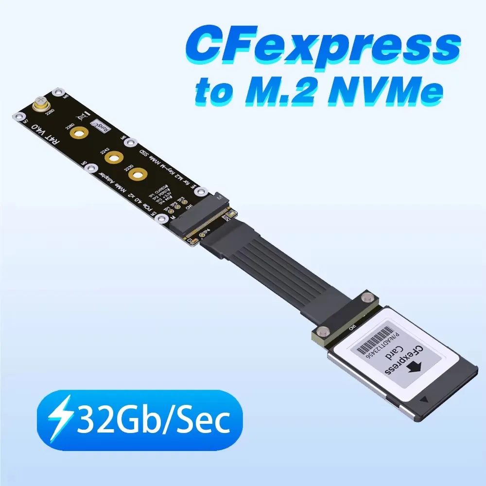 ADT CFexpress Type B to M.2 NVMe MKey 2280 NGFF SSD PCI-E 4.0 X2 Extender Adapter Card For Canon R5 Nikon Z6Z7 XBOX Storage Card