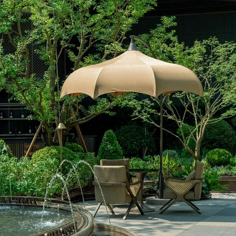 

Outdoor Courtyard Umbrella Cafe Sales Department Parasol Villa Garden Arc Watermelon Top Parasol Side Umbrella