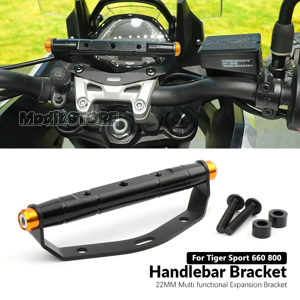 For Tiger Sport 660 Tiger Sport 800 2022-2026 Motorcycle Handlebar Extension Bracket GPS Navigation Crossbar Phone Stand 22MM