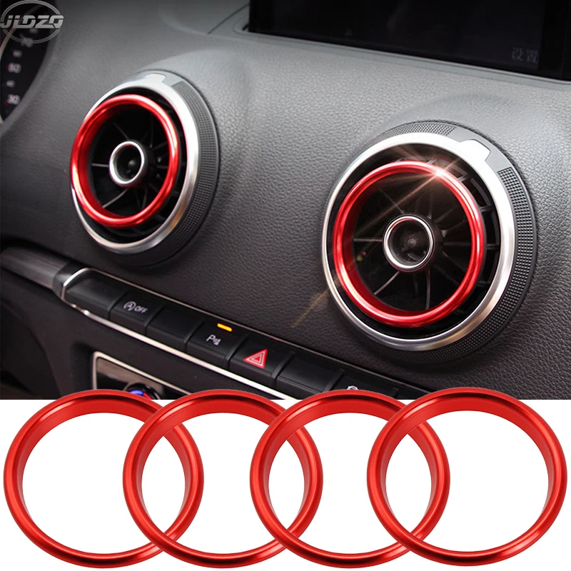 Car Air Center Console Outlet Trim Inner Ring Cover Styling For Audi A3 8V S3 2014-2019 Q2 2017 2018 2019 Interior Accessories