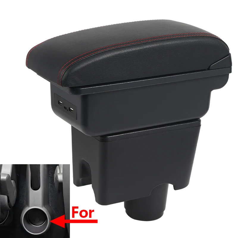 

Car armrest For Volkswagen UP interior modification center console PU leather storage box with USB and Type-C car accessories