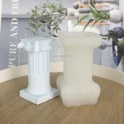 3D Roman Column Candle Silicone Mold DIY Aromatic Soap Candle Making Resin Soap Mold Gifts Craft Home Decor Supplies