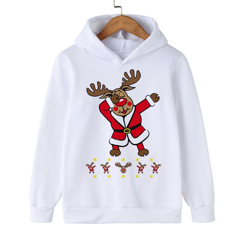 Sweatshirts Manga Cartoon Christmas Hoodie Funny Children Christmas Clothes Kid Girl Boy Manga Sweatshirt Hoody Baby Casual Top