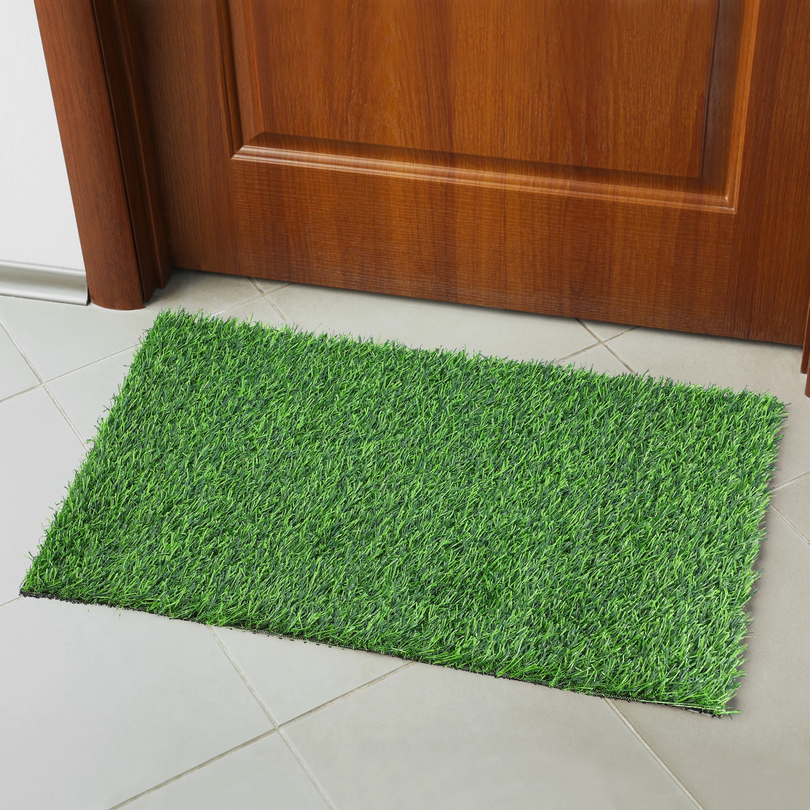 

Non- Mat Grass Welcome Outdoor Turf Doormat Water Proof Artificial Rugs Plastic
