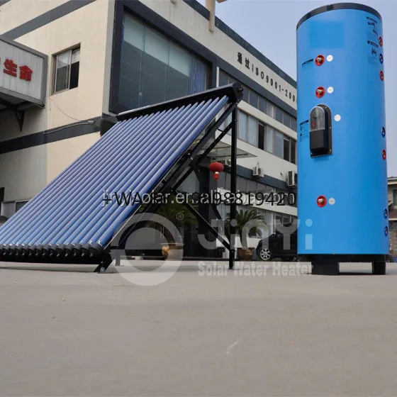 Keymark Active Separated Pressured Solar Water Heater Price China with Vacuum Tube Collector and Boiler
