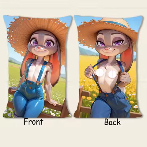 R18+ Dakimakura Anime Rabbit hare Pillow Cover Sofa Cushion Double-side Print Throw Pillow Case 40X60cm