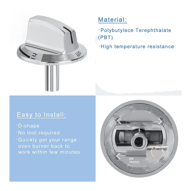 Nieuwste! 1 stuks upgrade 5304525746   Vervangingen van kachelknoppen met lange steel, compatibel met ovenknoppen voor gasfornuis