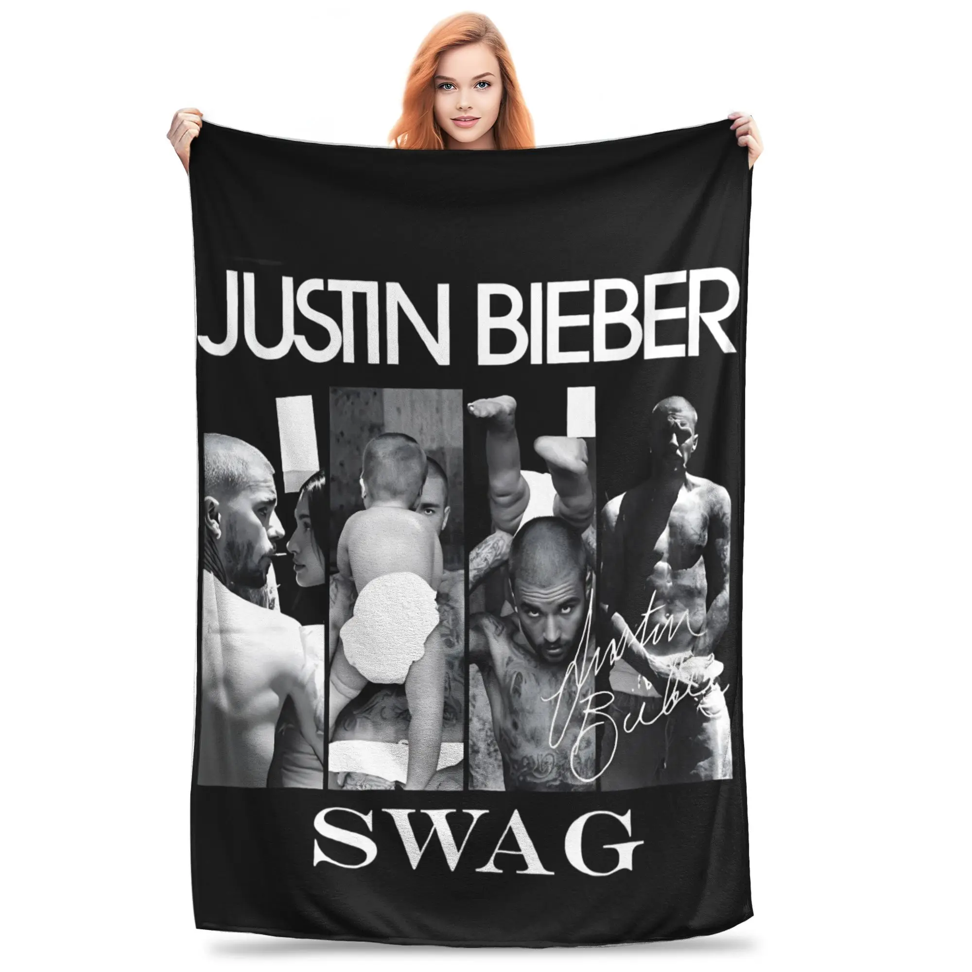 

Justin Bieber SWAG Album Blanket Plush Awesome Soft Throw Blankets for Bedding Lounge Autumn/Winter,