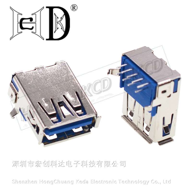 2pcs Type A Female USB 3.0 Connector Plug High-speed Data Transmission For Electric Toys, Small Fans, Headphone Charging Port