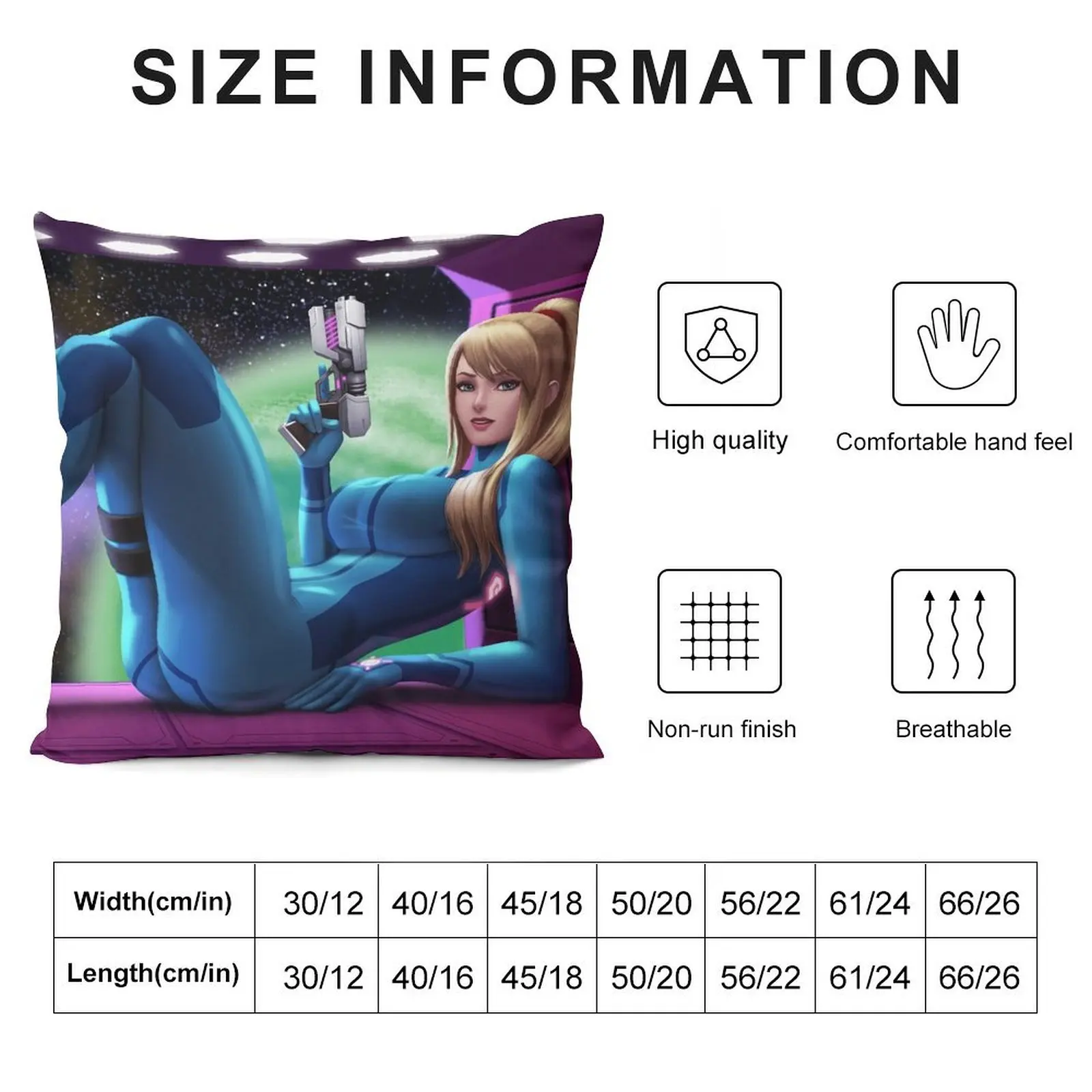 Samus Aran - Zero Suit Throw Pillow pillow cover luxury Pillow Case