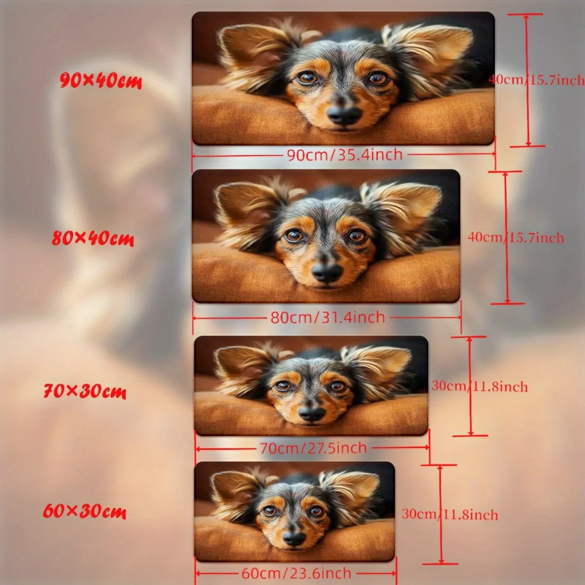 1pc Cute Puppy Lunch Break Design Mouse Pad - Non-Slip Rubber Base Gaming & Office Desk Mat with High-Resolution Print, Durable