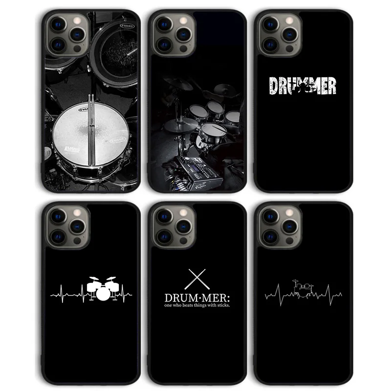 Drum Drummer Music Dj Phone Case Back Cover for iPhone 16 15 SE2020 14 13 11 12 Pro Max mini XS XR X PlusS Shell Coque