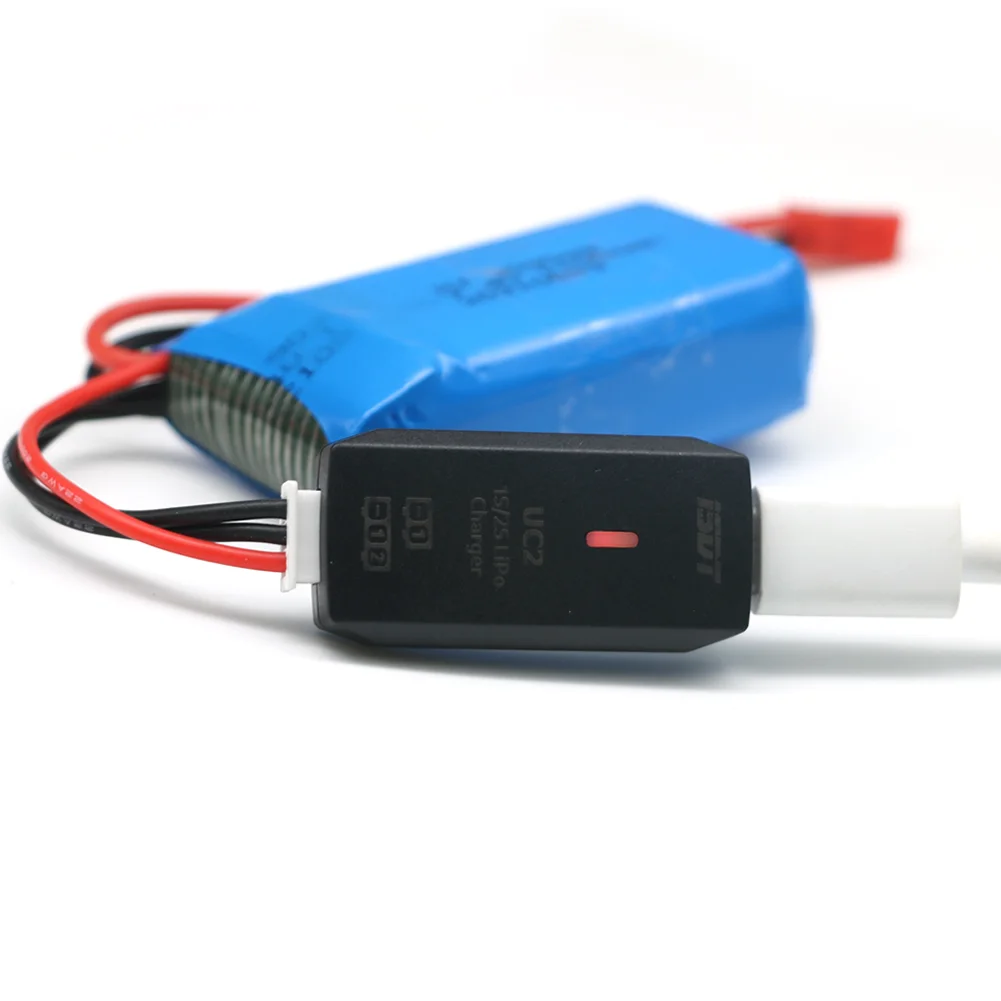 Carregador de Bateria Inteligente ISDT UC2 1S/2S LiPo com Porta de Balanceamento USB XH 2.54 para Carga Direta