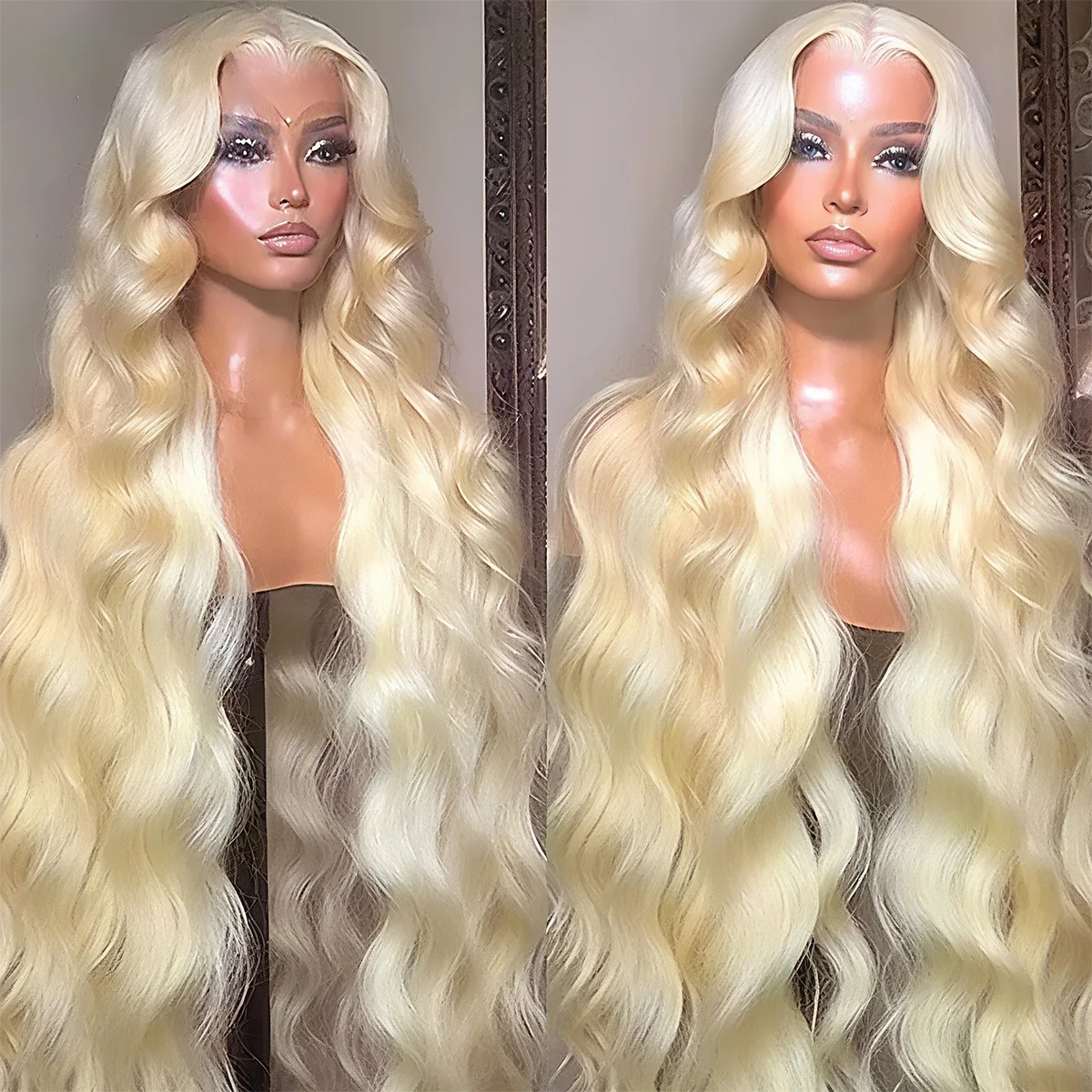 

13x4 13x6 HD Прозрачный 613 Парик Фронта Шнурка Медовый Блондин Цвет Объемная Волна Парики Фронта Шнурка Человеческих Волос Для Женщин Свободные Волнистые Волосы