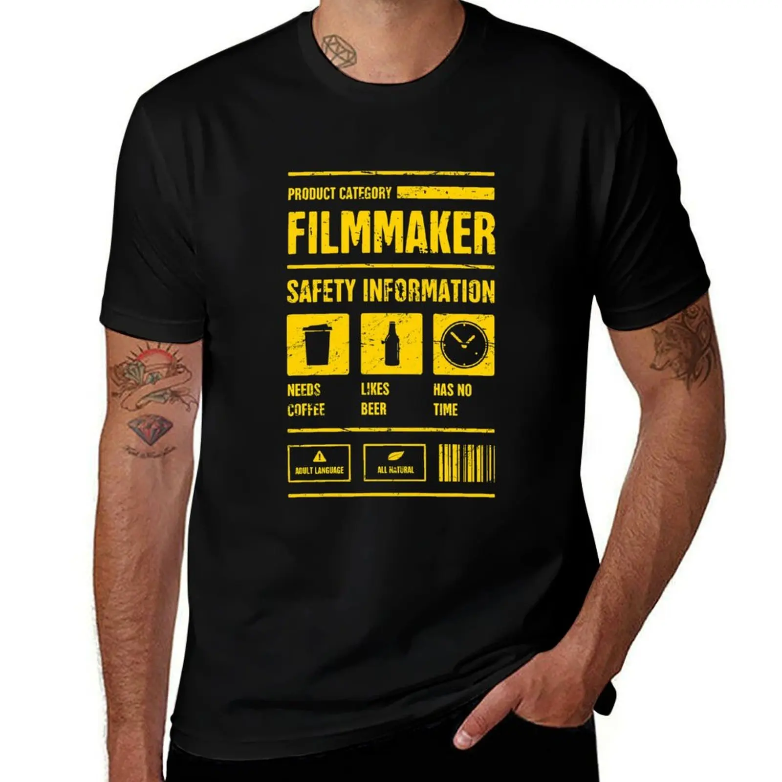 Funny Filmmaker Safety Information T-Shirt Anti-Perspiration Workout Top T-Shirt
