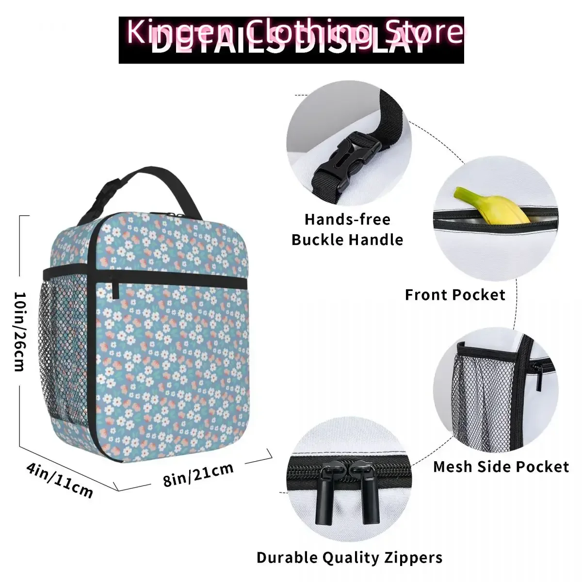 Cartoon Animal Lunch Bag Portable Picnic Travel Handheld Bento Bag