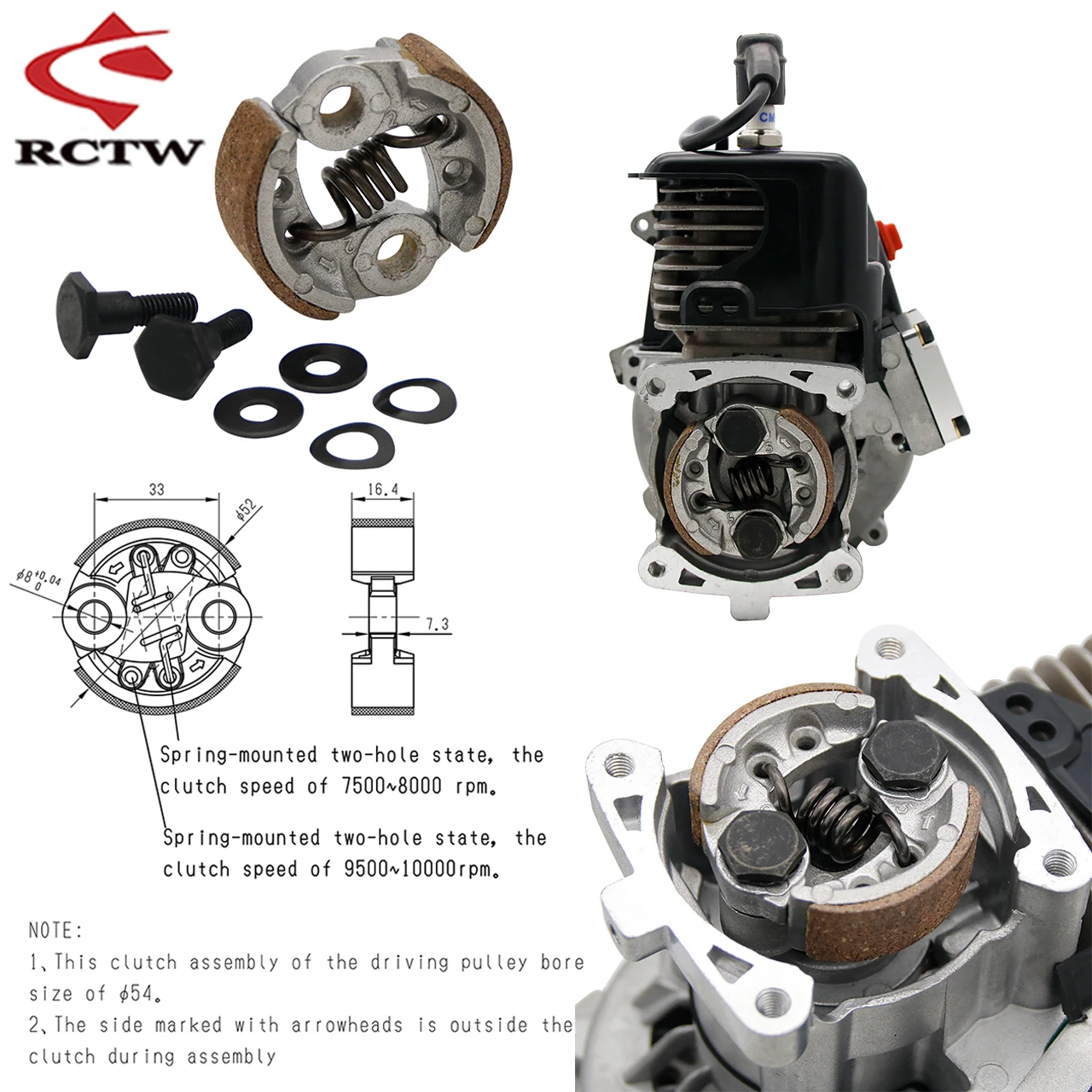 29CC 30.5CC 32CC PRO Reed Case Engine or with WT-1191 for 1/5 Rc Hpi Rofun Km Rovan Baja 5B 5T 5SC Losi FG GoPed Redcat DBXL MCD