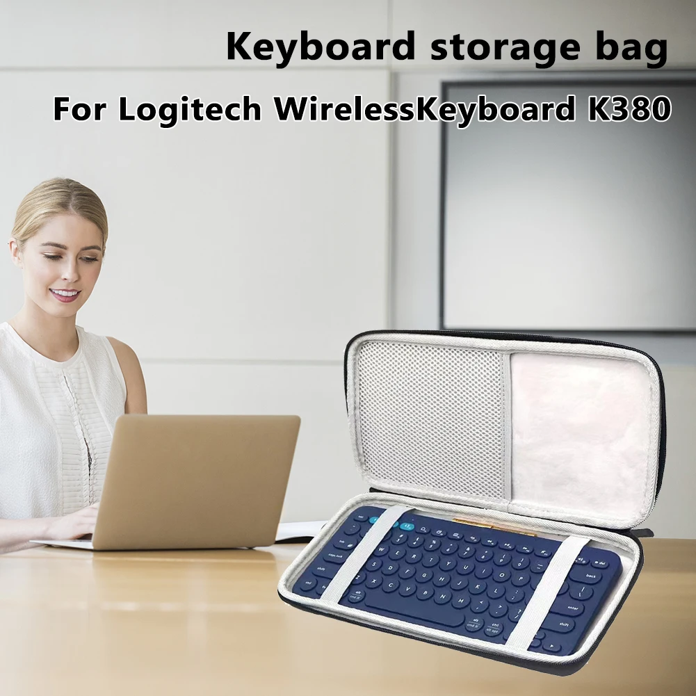 Bolsa de armazenamento de teclado à prova d'água com corda de mão, capa dura de eva para teclados sem fio, bolsa de proteção para teclado mágico apple
