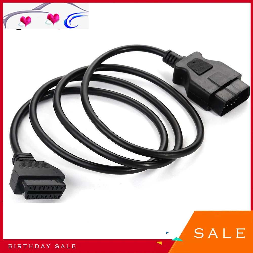 

Male To Female Extension Cable Diagnostic 5ft 2 ELM327 Bluetooth OBD OBDII 16 Pin Diagnostic Extension Cable