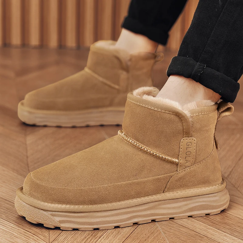 

Men's Non-Slip Snow Boots - 2025 New Winter Fleece-Lined Warm Thick-Soled Cotton Boots
