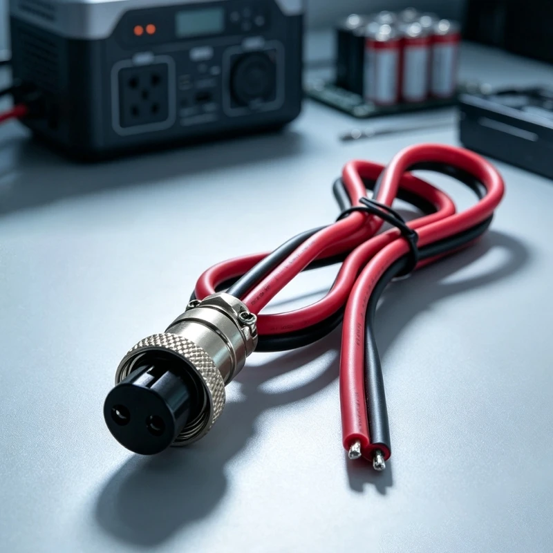 2 Pin GX16 Female Power Cable, Open End Pigtail Wire for Device Repair, Stage Light Wiring and Camera Power Tasks F19E