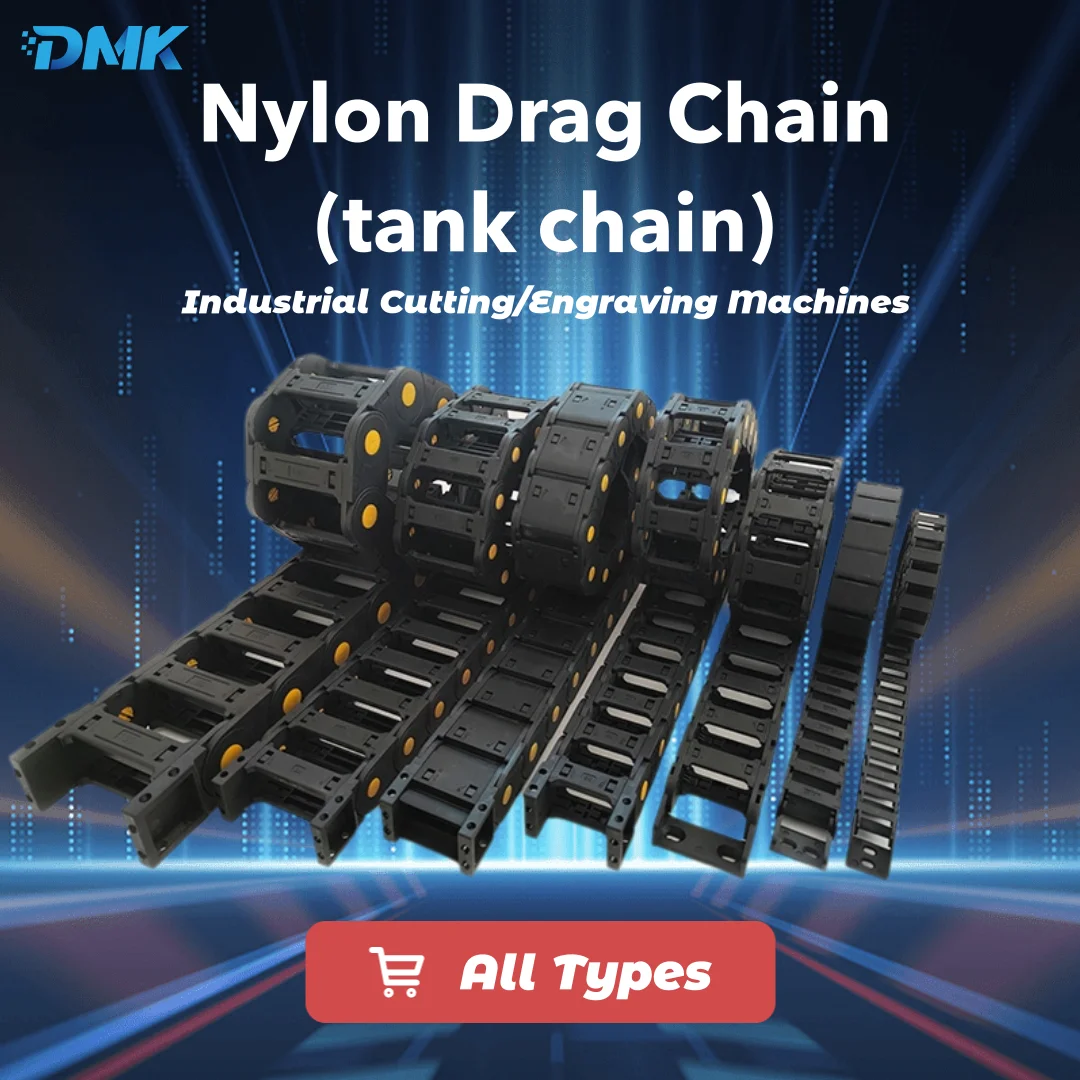 DMK 1 Meter Cable Drag Chain Bridge Type Plastic Towline Non-Opening Cable Carrier Nylon Tank Cable For Laser Cutting Machine