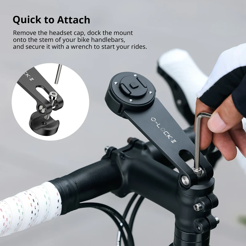 Ulanzi O-LOCK034 Bicycle Stem Mount Quick Release Stem Mount for iPhone 15 Pro Pro Max for Cycling