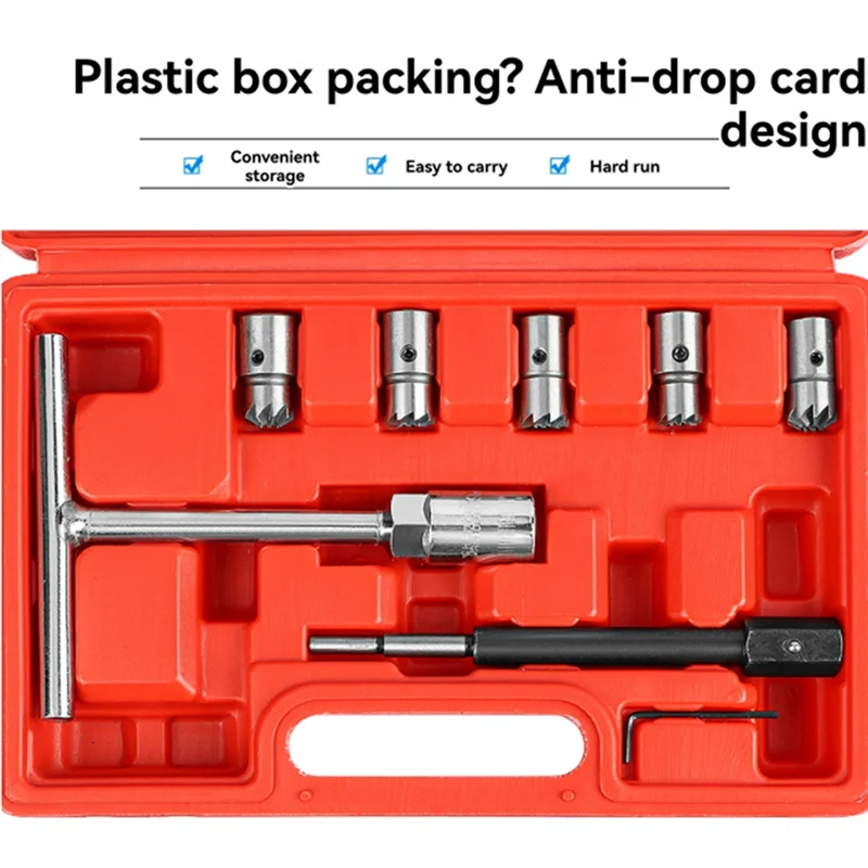 FORC-7PCS حاقن الديزل مقعد القاطع 7 قطعة أدوات كلينر مزيل الكربون مجموعة أدوات جراج السيارة