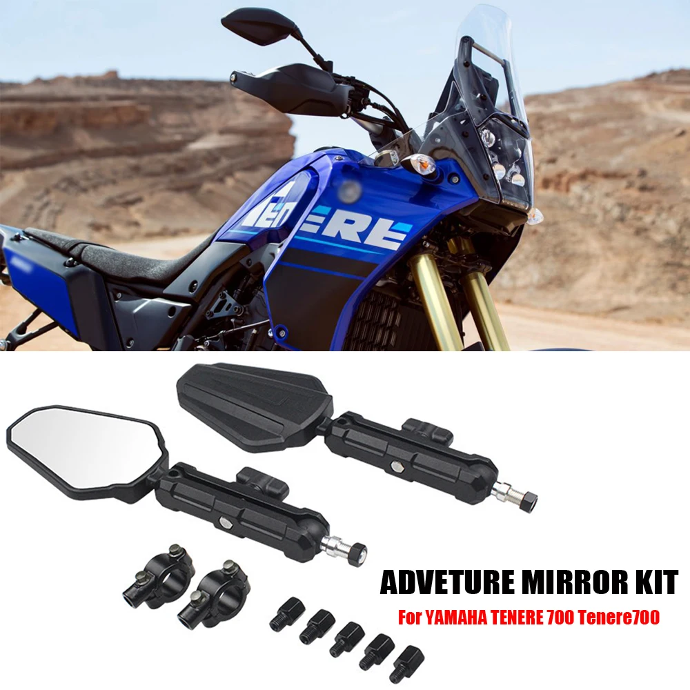 

For YAMAHA TENERE 700 Tenere700 Motorcycle Westwind Rearview Mirror Adventure ADV Foldable Mirrors For xt660z xt1200 Tracer 9 GT