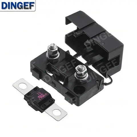 1Set ANS Trumpet Fork Plug Fuse 32V 40A 50A 60A 70A 80A 100A 125A 150A 200A Bolt Fixed Insurance Film + ANS-8 Safety Plate Base