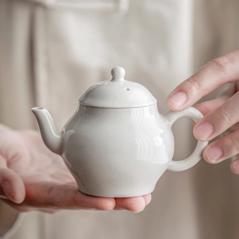 

Plant ash retro single person old-fashioned one person drinking ceramic small brewing teapot master cup kung fu tea set