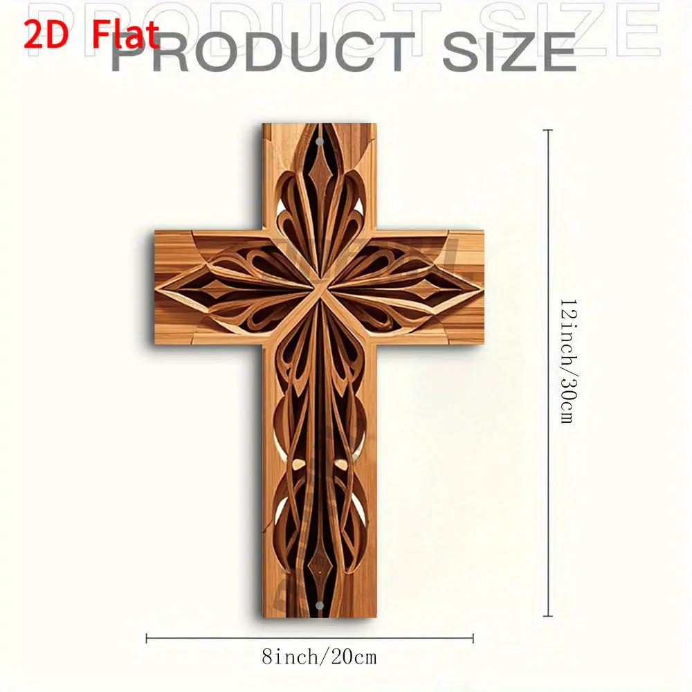 1pc Retro Metal Christ Cross Wall Art Plaque, Religious Decoration for Home and Church, Ideal for Pastor Gift and Festival Decor