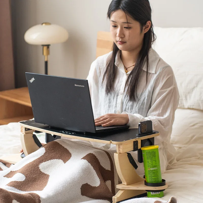 Folding Study Desk Multi-Functional Laptop Accessories for Dormitory Home Lazy Person Notebook Bed Desk