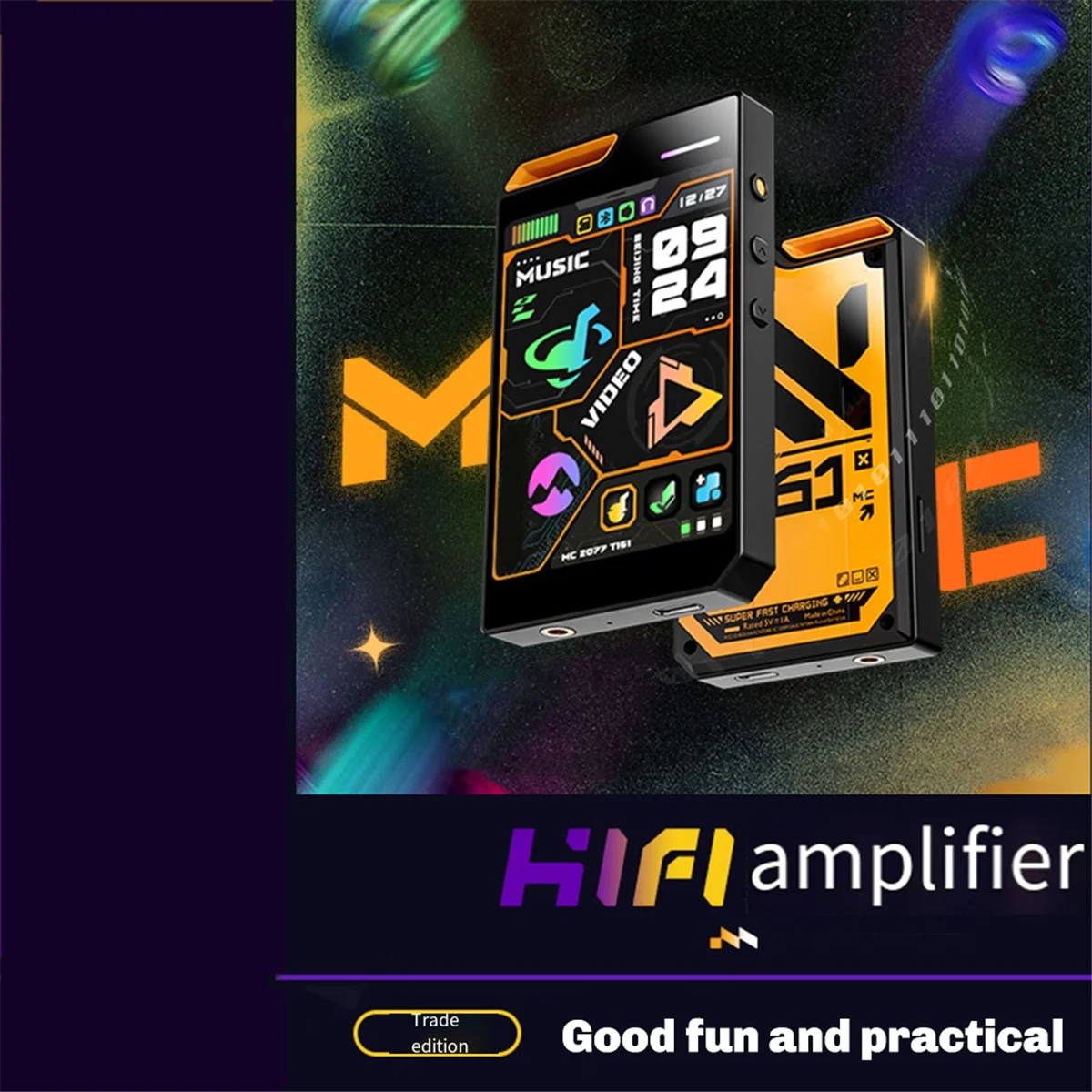 【Superdeals】64GB MCT161 مشغل موسيقى بلوتوث MP3/MP4 محمول 2.8 بوصة IPS HD شاشة عرض 720P كاميرا فيديو مع تسجيل أ