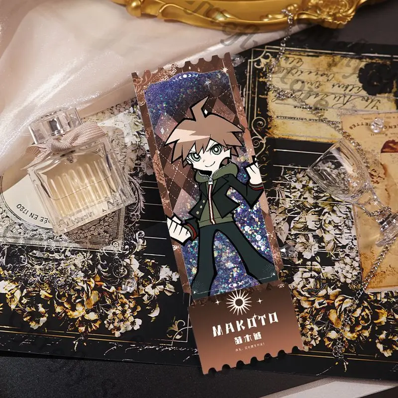 Danganronpa أكريليك زملاء نانامي شياكي الرمال المتحركة تذكرة كعب أنيمي الدائمة لوحة الديكور رائع كوكيشي أوما هدية #4