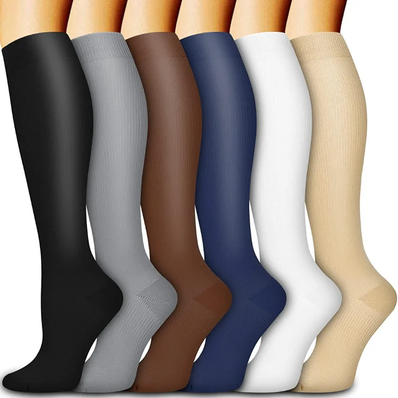 Cross Border Long Tube Compression Socks Elastic Cycling Socks For Men Women Outdoor Fitness Running Sports Calf Support Socks