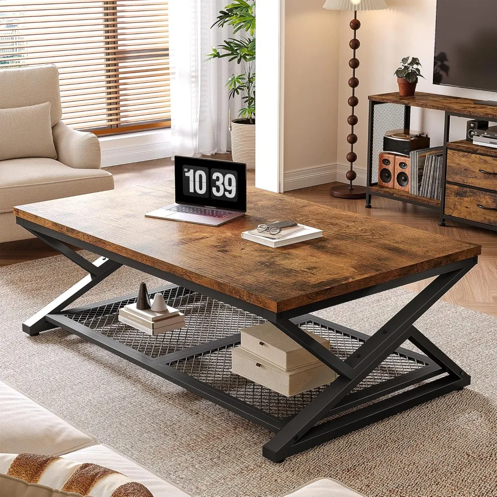 طاولة قهوة مع مساحة تخزين، طاولة قهوة حديثة مع شبكة في غرفة المعيشة، غرفة معيشة مستطيلة على الطابق الثاني #3