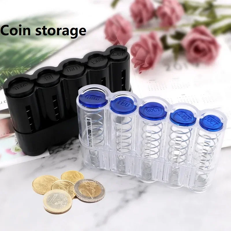Coin Storage Euro Coin Mechanism Coin Holder Euros Box Taxista Purse Safe for Money CXG03