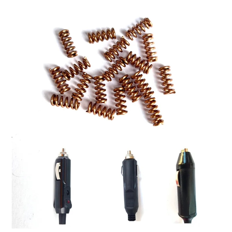 4PCS Wire 1.0/1.2mm Copper Material High Power Car Cigarette Lighter Spring  High Temperature Resistant  Current Spring