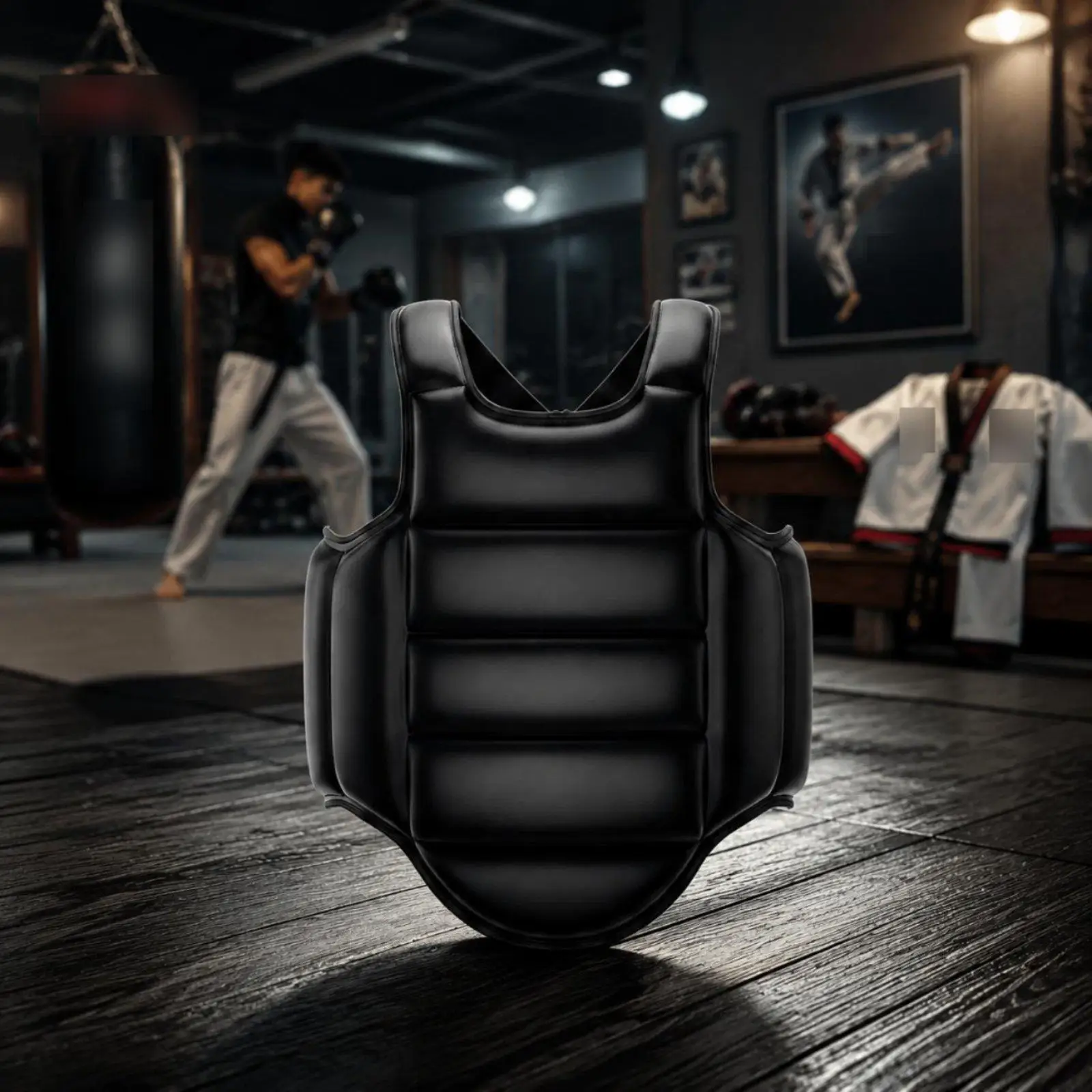 Taekwondo Chest Protector Thick Padding Chest Security Gear Martial Arts Protective Vest for Karate Sanda Practice