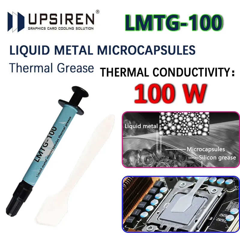 

UPSIREN LMTG-100 Liquid metal microcapsules thermal grease High -performance/easy to apply heat conductive silicone grease