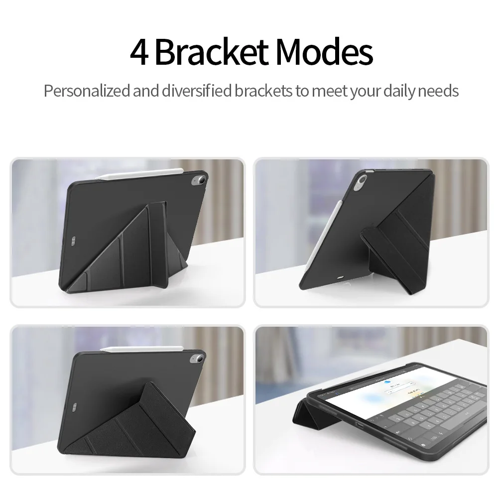 For iPad Air 11 M4 Case 2026 (A3460)Air 11 M3 M2 11inch 2024 Flip Cover Tri+Y-Folded Magnetic Stand PU Leather iPad Tablet Cases