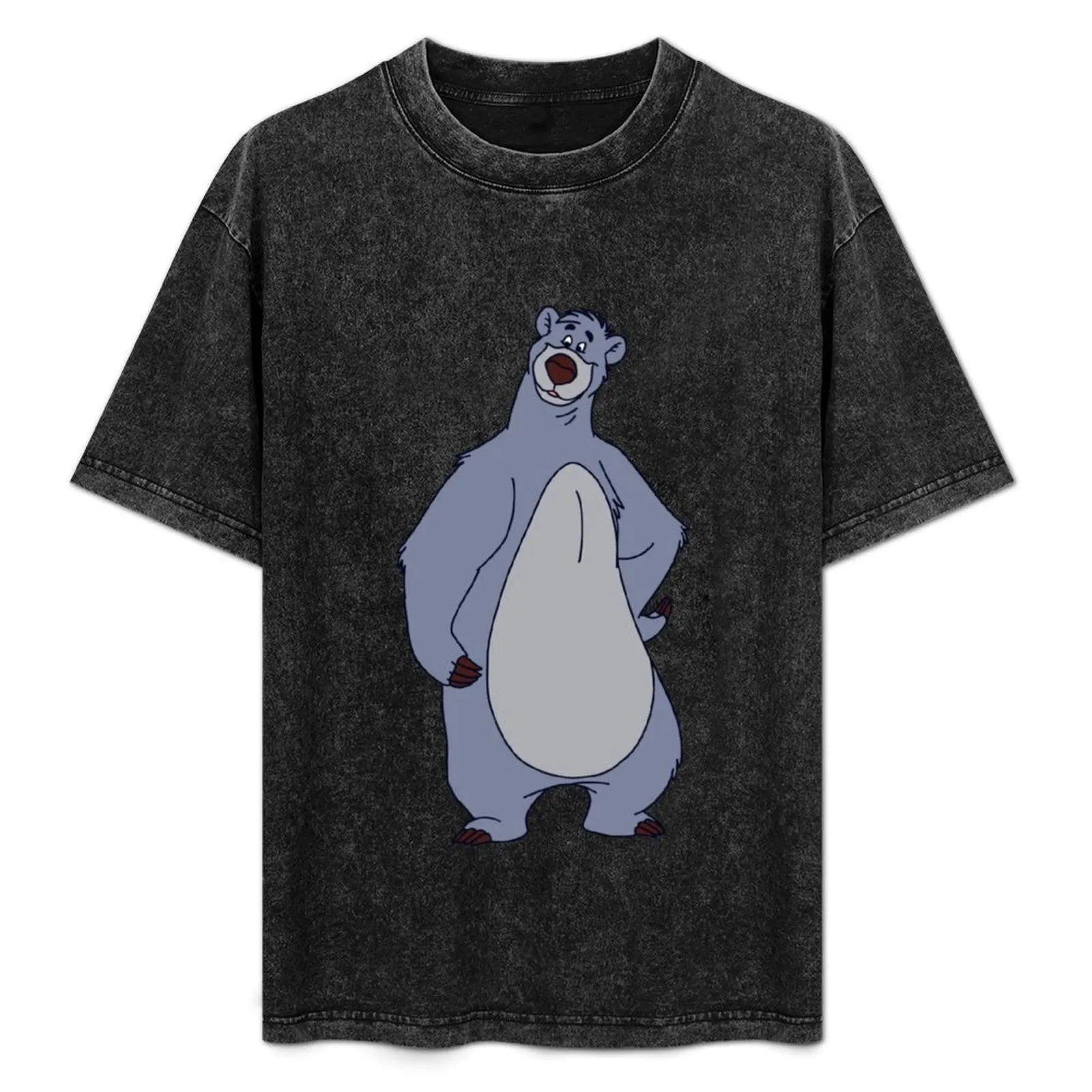 Baloo - Baloo y Mowgli - Camiseta de algodón de manga corta informal y suave de The Jungle Book