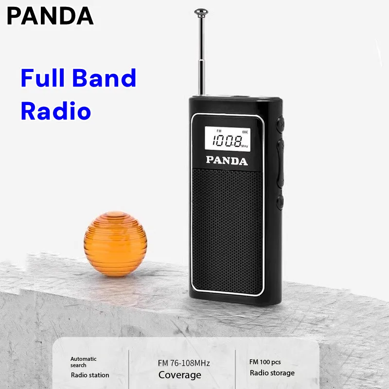 Pocket Card Mini Charging FM Radio Broadcast Semiconductor Tf MP3 Music Player Elderly Speaker Small Horn Headset Walkman Radios