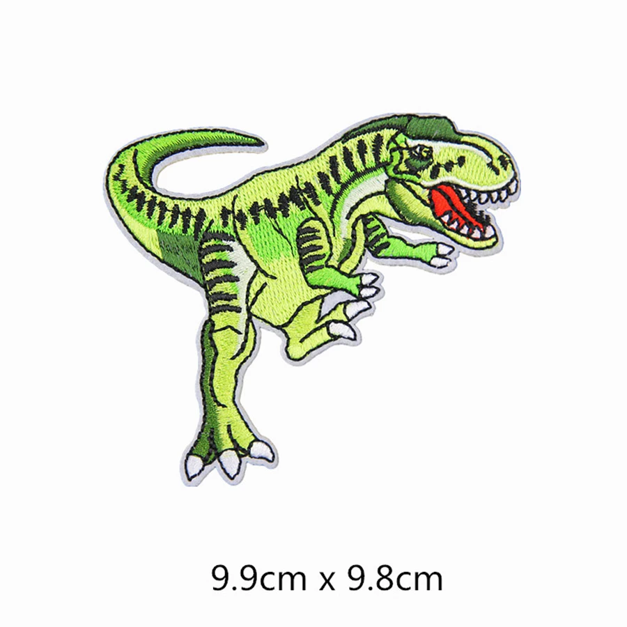 Embroidery Sequin Sewing Iron On Dinosaur Patches For Clothing Thermoadhesive Adhesive Transfer Appliques Stitch Stuff Stickers