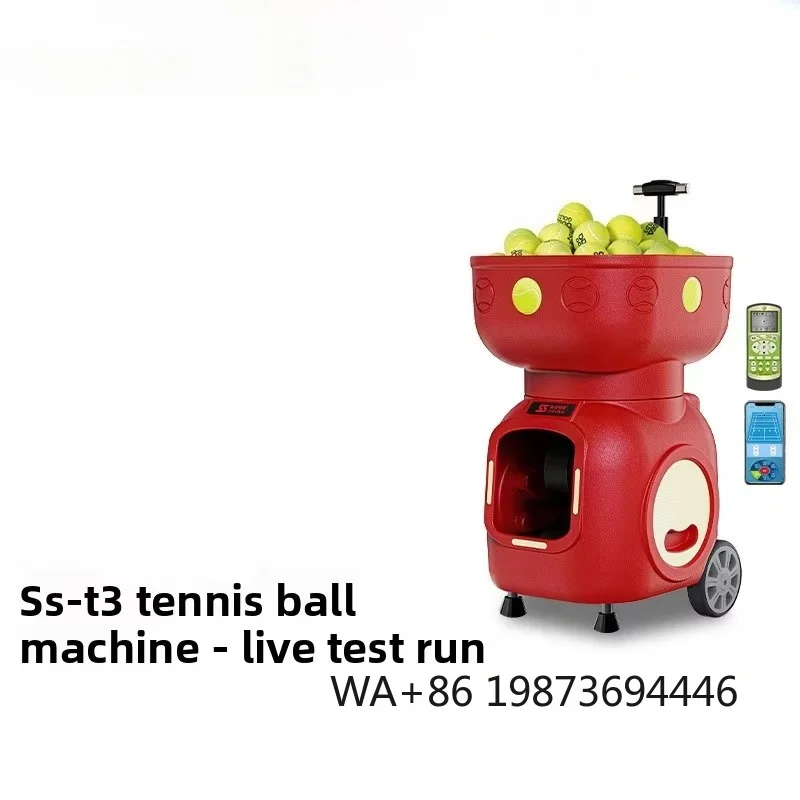 Portable tennis ball machine, adjustable speed and oscillation for professional training use